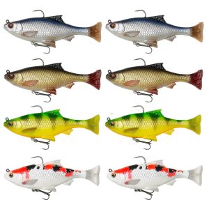 8 Savage Gear 3D Pulse Tail Roach 10cm 17,5g Gummifische – Gummiköder Set