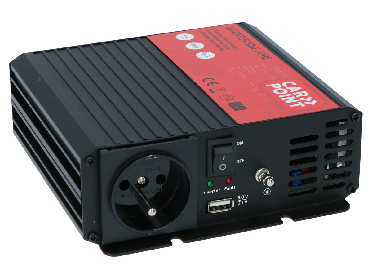 Carpoint 12V>230V Französisch Reiner Sinus Inverter – 300 Watt
