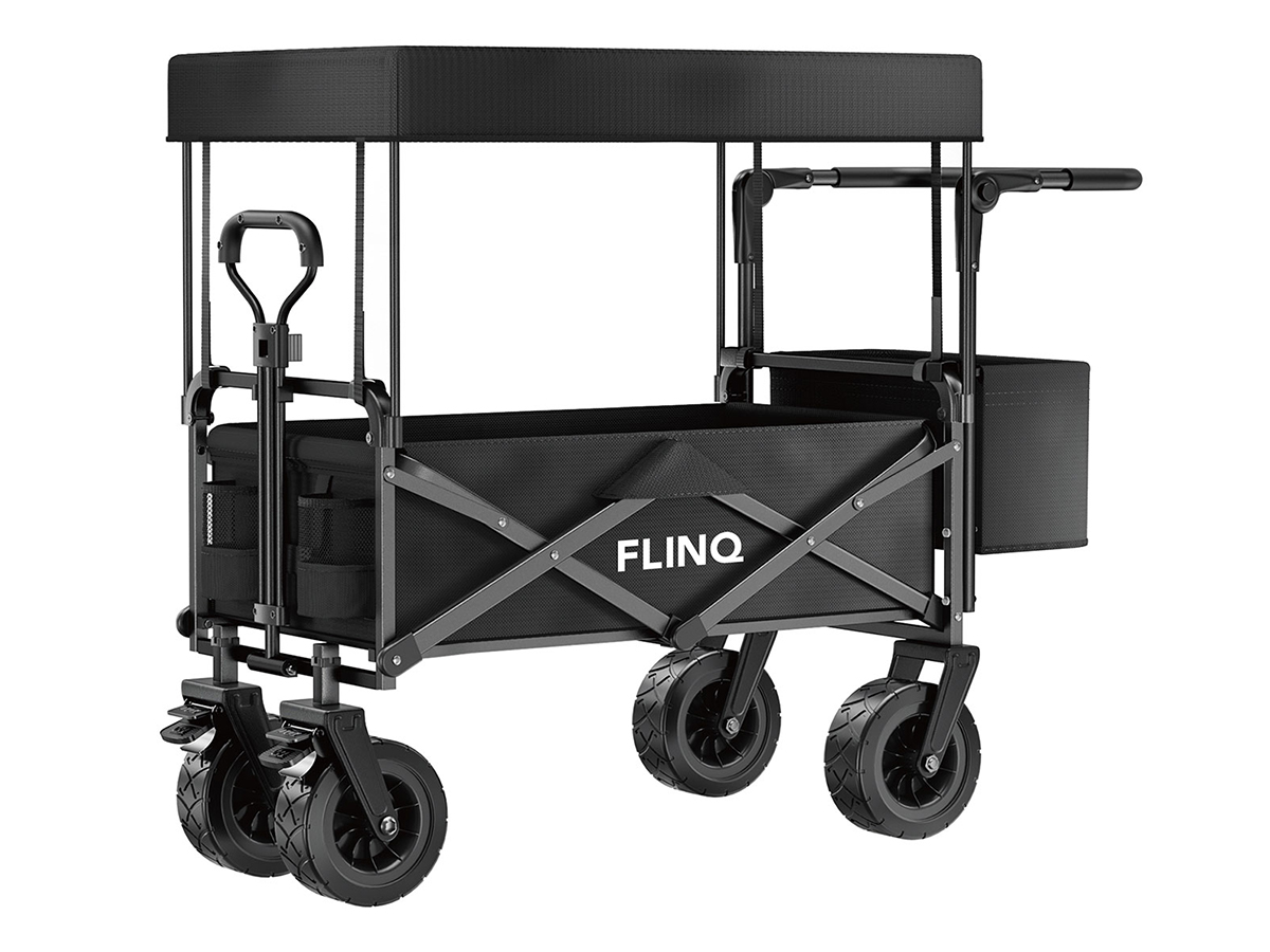 FlinQ 130 kg Bollerwagen mit Dach – 130 kg
