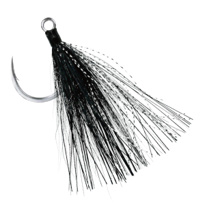 BKK LONEDIABLO BT Black Bucktail – Einzelhaken mit Fasern