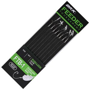 BKK Feeder Tournament FTB-1 Barbless Push-Lock Rigs – 8 Feederrigs