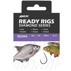 BKK Ready Rig Diamond 70cm Iseama GD – 10 gebundene Friedfischhaken