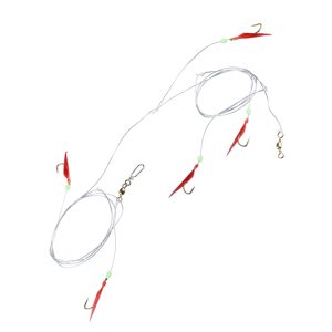 Balzer Allround System echte Fischhaut rot 5 x #2/0 – Makrelensystem