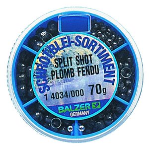 Balzer Bleischrot-Sortiment groß – Dose mit 120g Klemmbleien