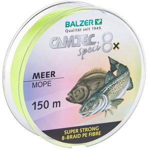 Balzer Camtec Speci 8x Meer 0,21mm 14kg – 150m geflochtene Angelschnur