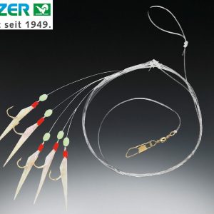 Balzer Fluo Heringsvorfach 1,50m 5 Haken Gr. 6 – Meeresvorfach