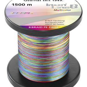 Balzer Iron Line 8 multicolor – 1500m geflochtene Schnur zum Spinnfischen