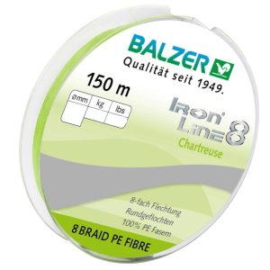 Balzer Iron Line Chartreuse – 150m geflochtene Angelschnur