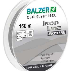 Balzer Iron Line Micro Spin 150m 0,05mm 3,8kg grau geflochtene Schnur