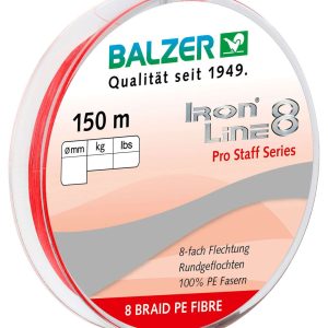 Balzer Iron Line Pro Staff 8 rot – 150m geflochtene Schnur
