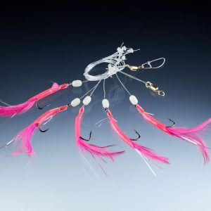 Balzer Makrelen- und Köhler System Pink mit 5 Haken – Meeresvorfach