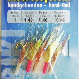 Behr Heringssystem Heringsvorfach mit Glitterfliegen 5 Haken Gr. 1