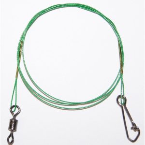 Behr Stahlvorfach grün 7kg 50cm mit Wirbel – nylonummantelt 1×7