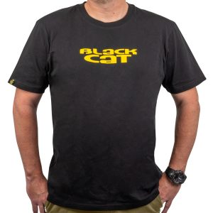 Black Cat Logo Black T-Shirt – Angelshirt