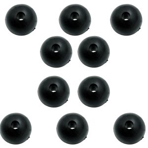 Black Cat Rubber Shock Beads 10mm