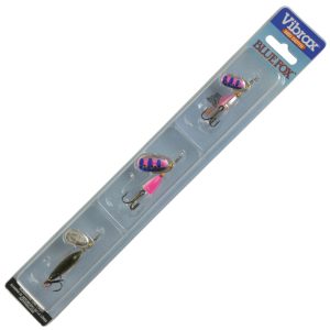 Blue Fox Vibrax-Kit Regenbogenforelle – 3 Spinner