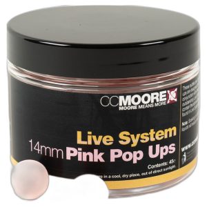 CC Moore Live System Pink Pop Ups 14mm – 36g Boilies