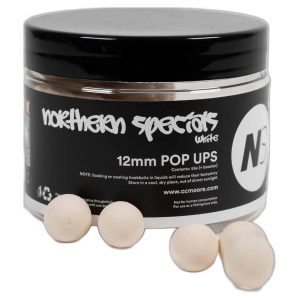 CC Moore NS1 Pop Ups White 12mm – 37g Boilies