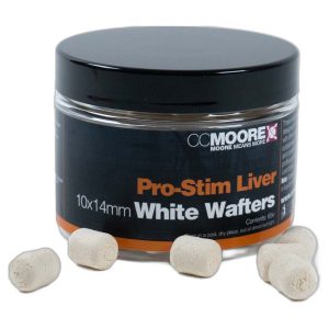 CC Moore Pro-Stim Liver White Dumbell Wafters 10X14mm – 56g Boilies