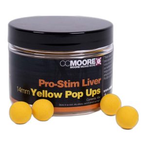 CC Moore Pro-Stim Liver Yellow Pop Ups 14mm – 36g Boilies