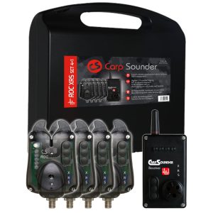Carp Sounder ROC XRS Neon Black Set 4+1- 4 Bissanzeiger + 1 Receiver