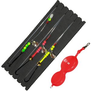 Dieter Eisele Butt-Löffel System rot, 3 Vorfächer + 1 Buttlöffel
