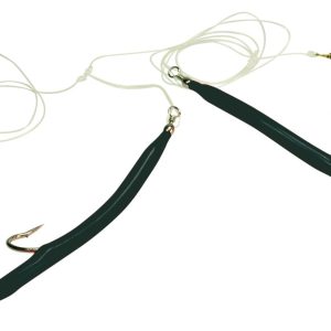 Dieter Eisele Gummimakks Vorfach schwarz 2 Haken 10/0 160cm 1,20mm