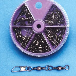 Doppelwirbel Wirbel mit Karabiner Box mit 25 Stk.