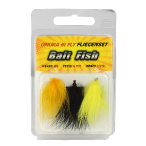 FTM Omura Hi-Fly Fliegenset Bait Fish #8 – 3 Fliegen im Set