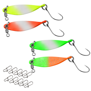 4 FTM Spoon Wob 3,2g 4cm + 10 Neptunmaster Snaps – Forellenköder