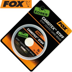 Fox Camotex Stiff Coated Camo Braid 20m – Vorfachmaterial