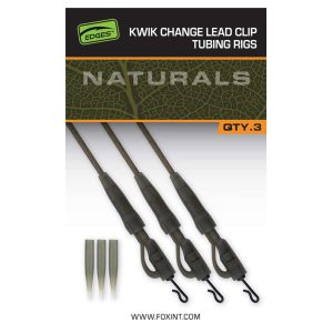 Fox Edges Kwik Change Lead Clip Tubing Rigs – 3 Karpfenrigs