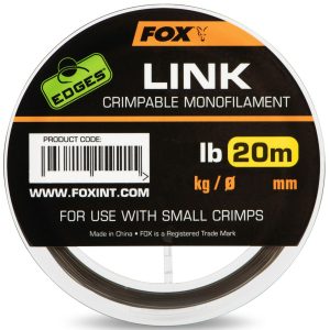 Fox Edges Link Trans Khaki Crimpable Mono – 20m Karpfenvorfach