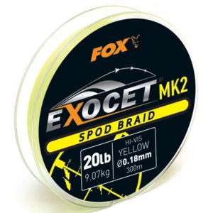 Fox Exocet MK2 Spod Braid 0,18mm 9,07kg 300m yellow – Angelschnur