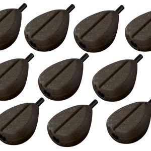 Fox Camotex™ In-line Flat Pear Groove Lead – 10 Angelgewichte