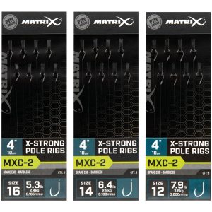 Fox Matrix MXC-2 Barbless X-Strong Pole Rigs 10cm – 8 Stipphaken
