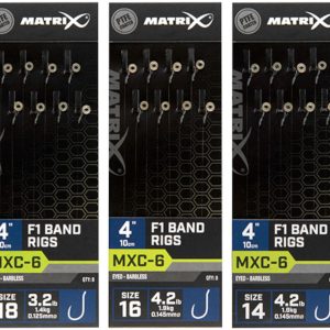 Fox Matrix MXC-6 Barbless F1 Bands Rigs 10cm – 8 Stipphaken