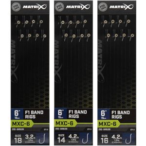 Fox Matrix MXC-6 Barbless F1 Bands Rigs 15cm – 8 Stippvorfächer