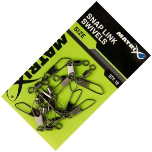 Fox Matrix Snap Link Swivels – 10 Karabinerwirbel