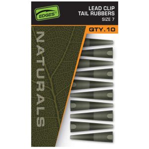 Fox Naturals Size 7 Lead Clips Tail Rubbers – 10 Leadclips
