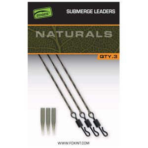 Fox Naturals Submerged Leaders 40lb 75cm – 3 Karpfenvorfächer