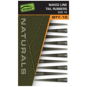 Fox Edges Naturals Naked Line Tail Rubbers Size 10 – 10 Tubes