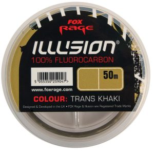 Fox Rage Illusion Fluorocarbon trans khaki 50m Vorfachschnur