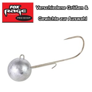 Fox Rage Jigköpfe Round Jigs Jighaken