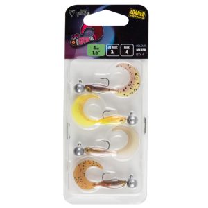 Fox Rage Micro Grub Tail Mixed UV Colour Pack 4cm 3g – 4 Gummiköder