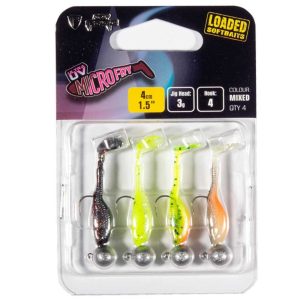 Fox Rage Mini Fry Mixed Pack UV 4cm 3g – 4 montierte Gummifische