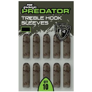 Fox Rage Predator Camo Treble Hook Sleeves – 10 Hülsen zum Vorfachbau