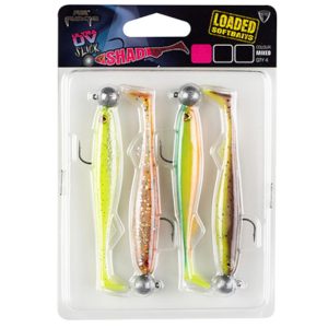 Fox Rage Slick Shad Mixed UV Colour Pack Loaded – 4 Gummifische