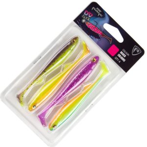 Fox Rage Slick Shad UV Mixed Colour Pack – 4 Gummiköder