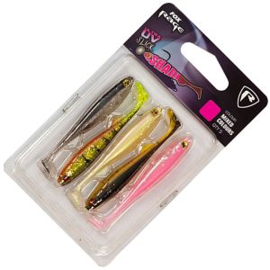 Fox Rage Slick Shad mixed UV Colour Pack – 5 Gummifische